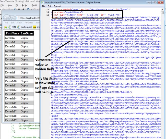 viewstate in hidden field
